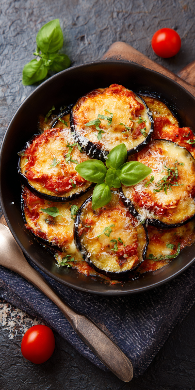 Auberginen-Auflauf Parmigiana: Cremig, käsig & unwiderstehlich!