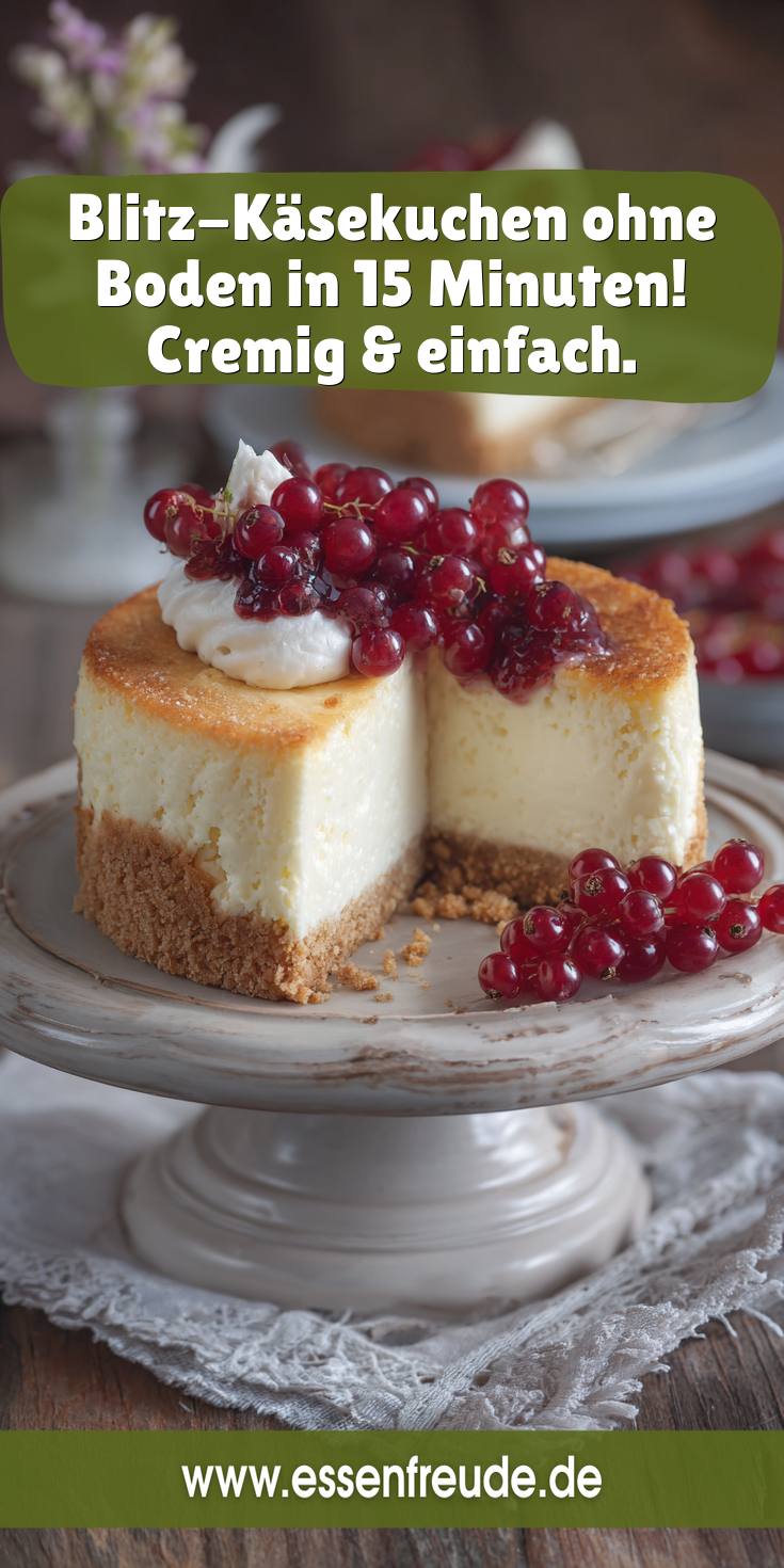 Blitz-Käsekuchen ohne Boden: Cremig & einfach in 15 Minuten!