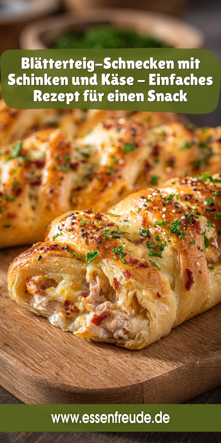 Blätterteig-Schnecken mit Schinken & Käse - Einfach unwiderstehlich!