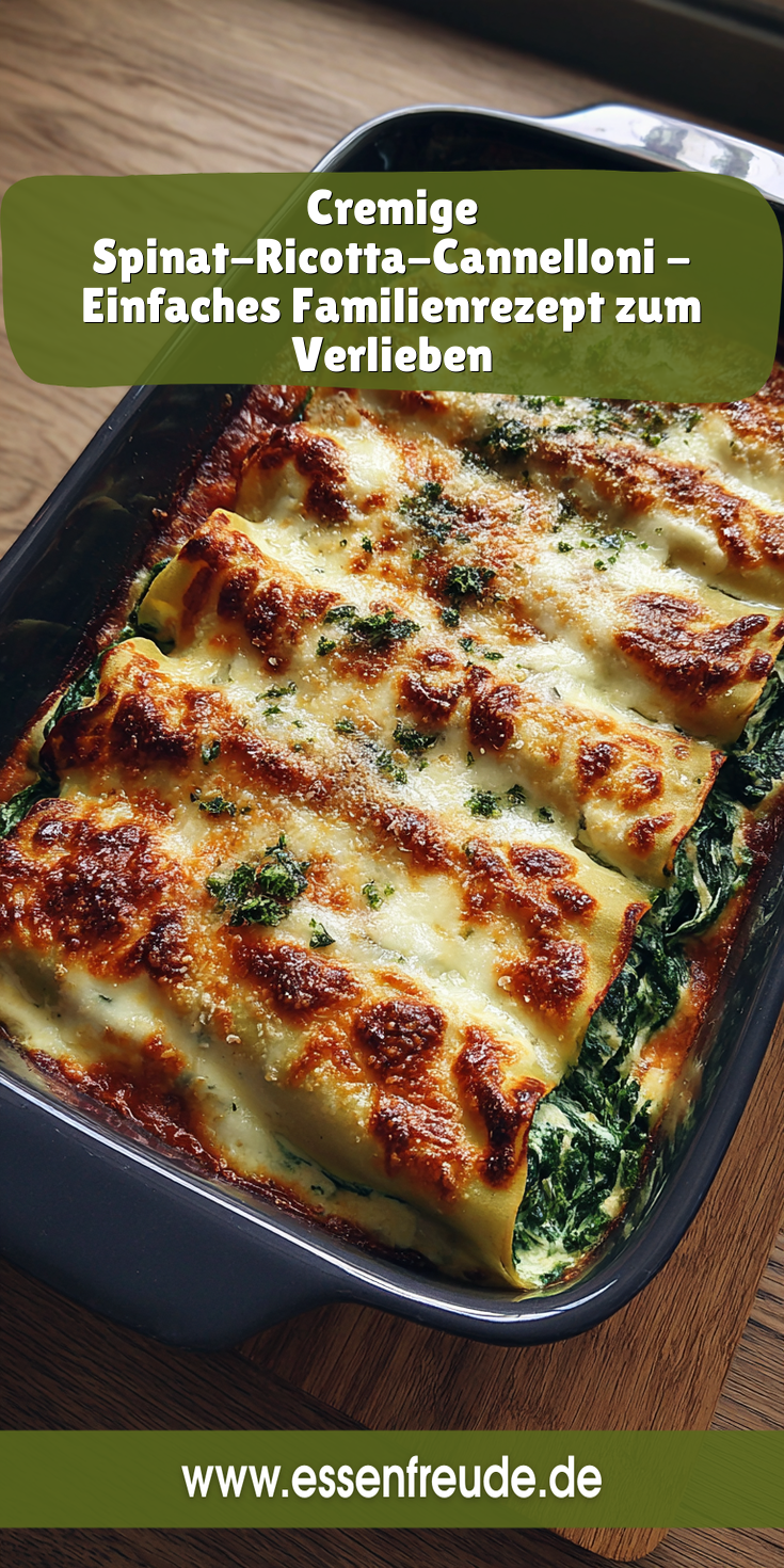 Cremige Spinat-Ricotta-Cannelloni - Einfach & unwiderstehlich!