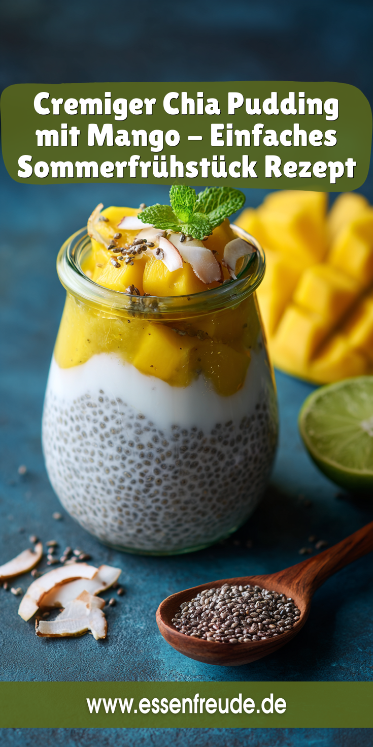Cremiger Chia-Pudding mit frischer Mango - Einfaches Sommer-Frühstück