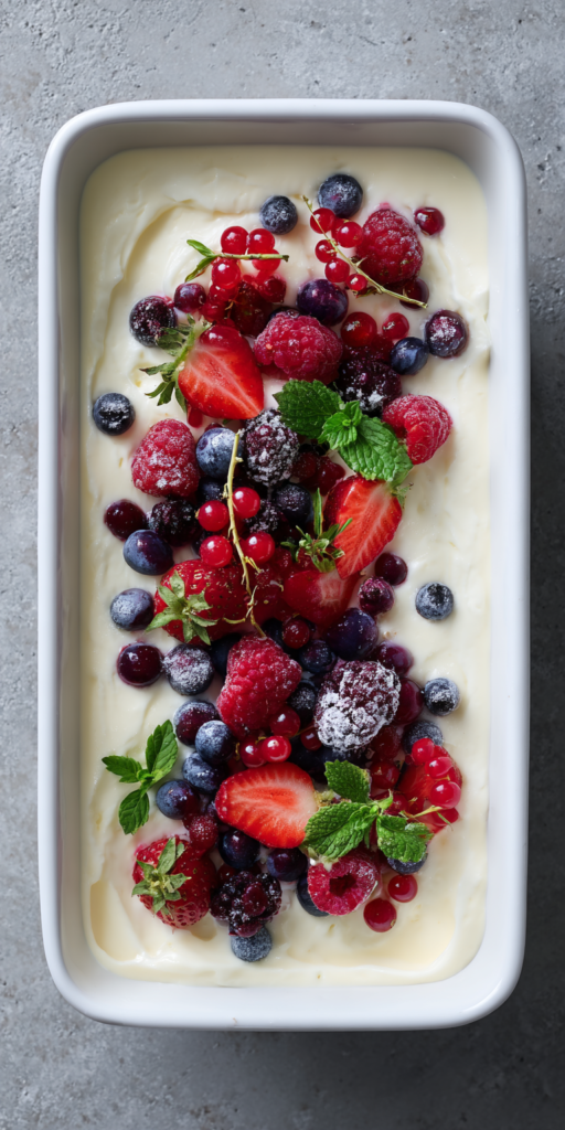Einfache Gefrorene Joghurt-Rinde mit frischen Beeren - Perfekter Sommer-Snack!