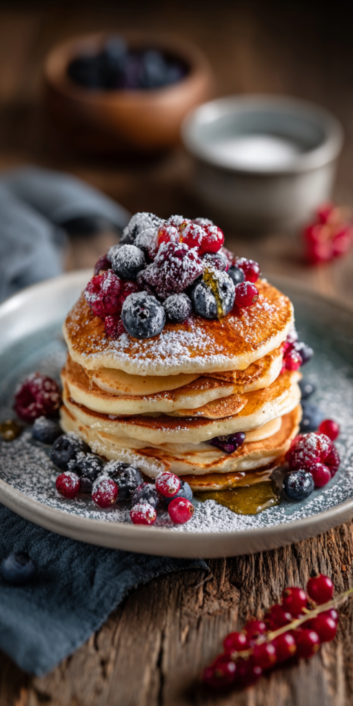 Fluffige Quark-Pancakes mit frischen Beeren - Einfach unwiderstehlich!