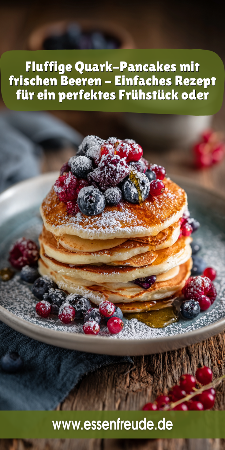 Fluffige Quark-Pancakes mit frischen Beeren - Einfach unwiderstehlich!