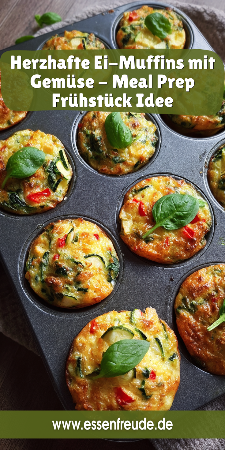 Herzhafte Ei-Muffins mit Gemüse - Perfekt für Meal Prep!