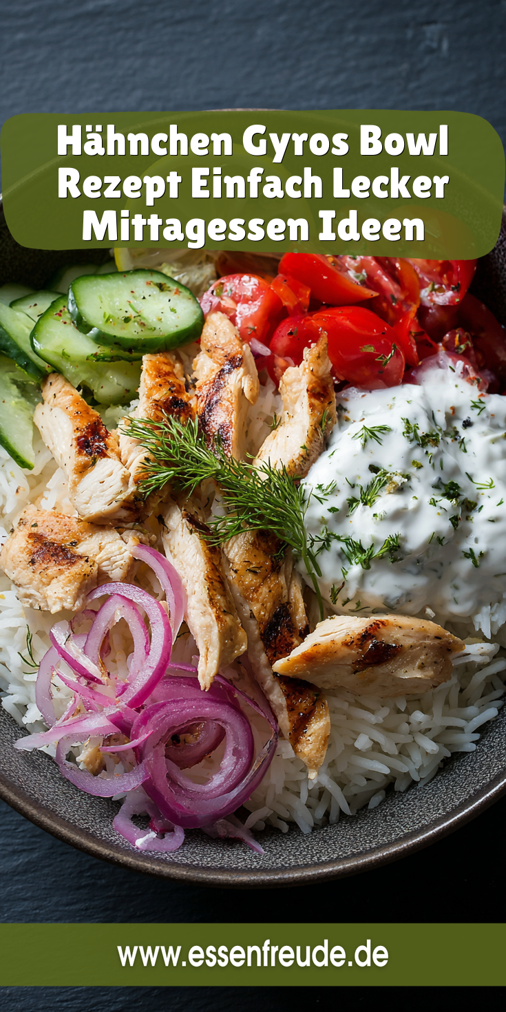 Hähnchen-Gyros-Bowl mit Reis - Einfach & Lecker!