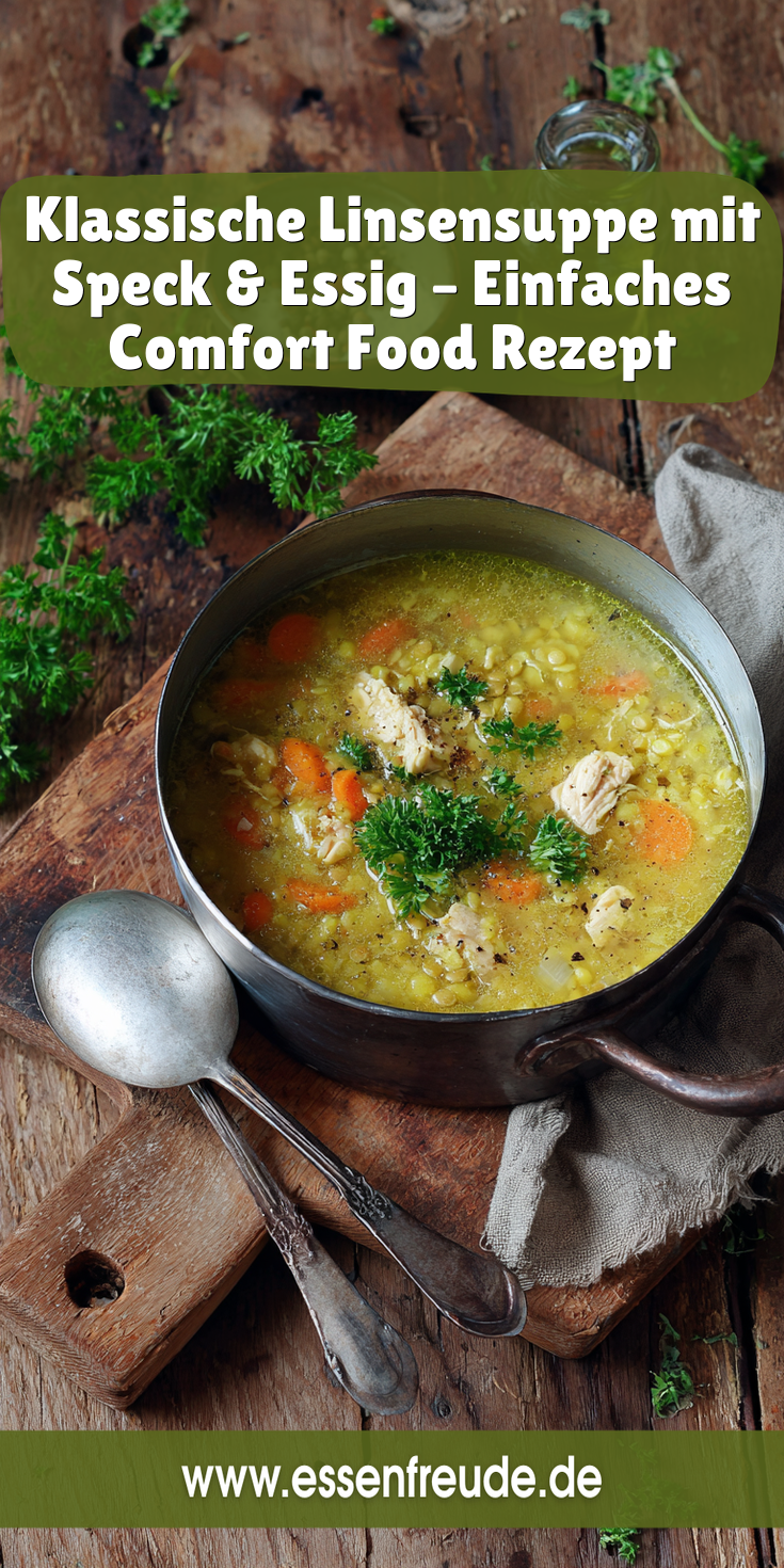 Klassische Linsensuppe mit Speck & Essig – Dein perfektes Comfort Food!