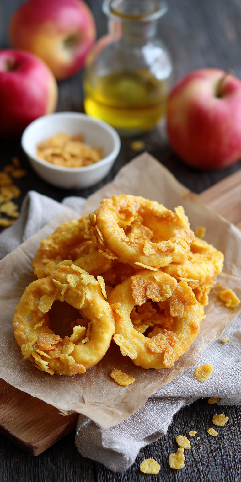 Knusprige Apfelringe mit cremiger Erdnussbutter – Einfacher & gesunder Snack!