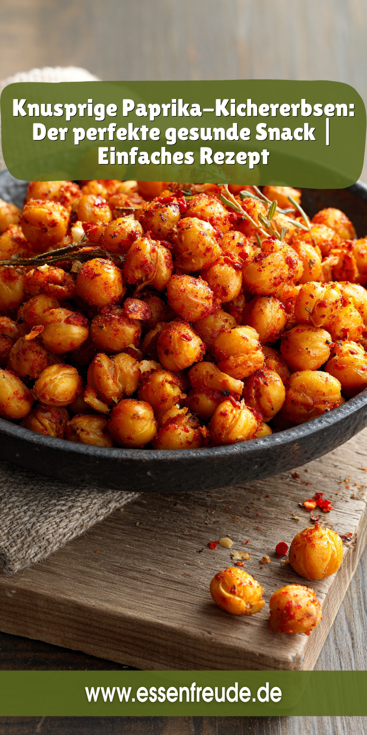 Knusprige geröstete Kichererbsen mit Paprikagewürz - Perfekter Snack!
