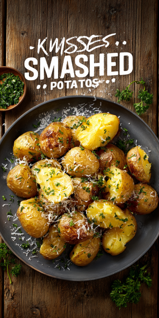 Knusprige Smashed Potatoes mit Parmesan - Der perfekte Snack!
