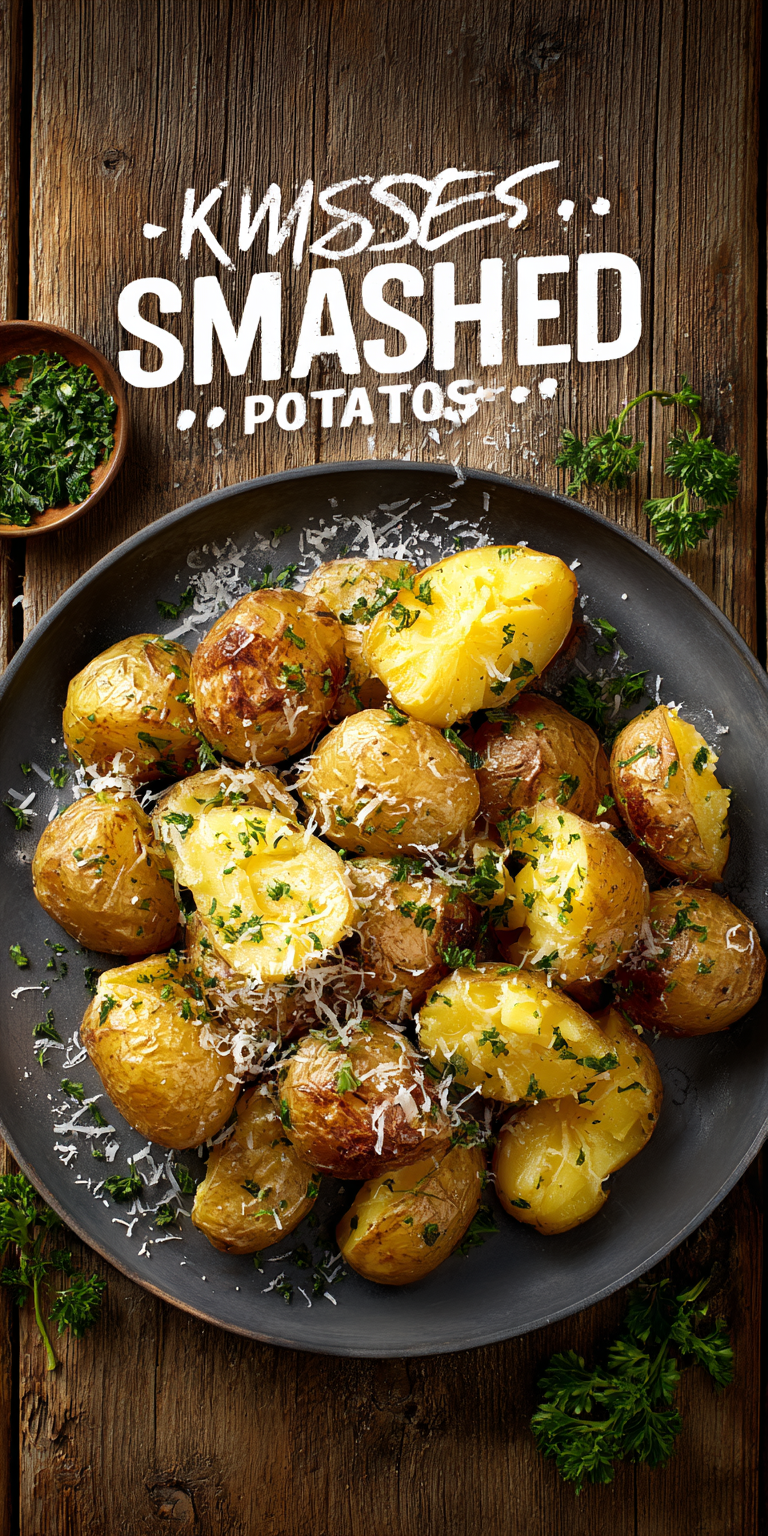 Knusprige Smashed Potatoes mit Parmesan - Der perfekte Snack!