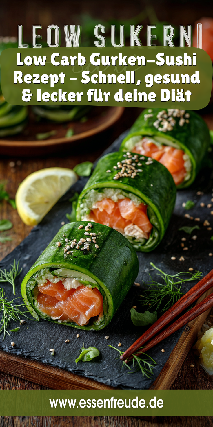 Low Carb Gurken-Sushi: Schnell, gesund & perfekt für deine Ernährung!