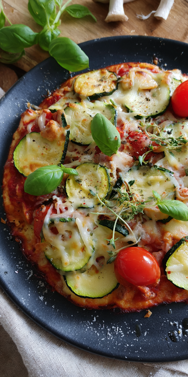 Low Carb Pizzasuppe mit Zucchini - Cremig & Lecker!