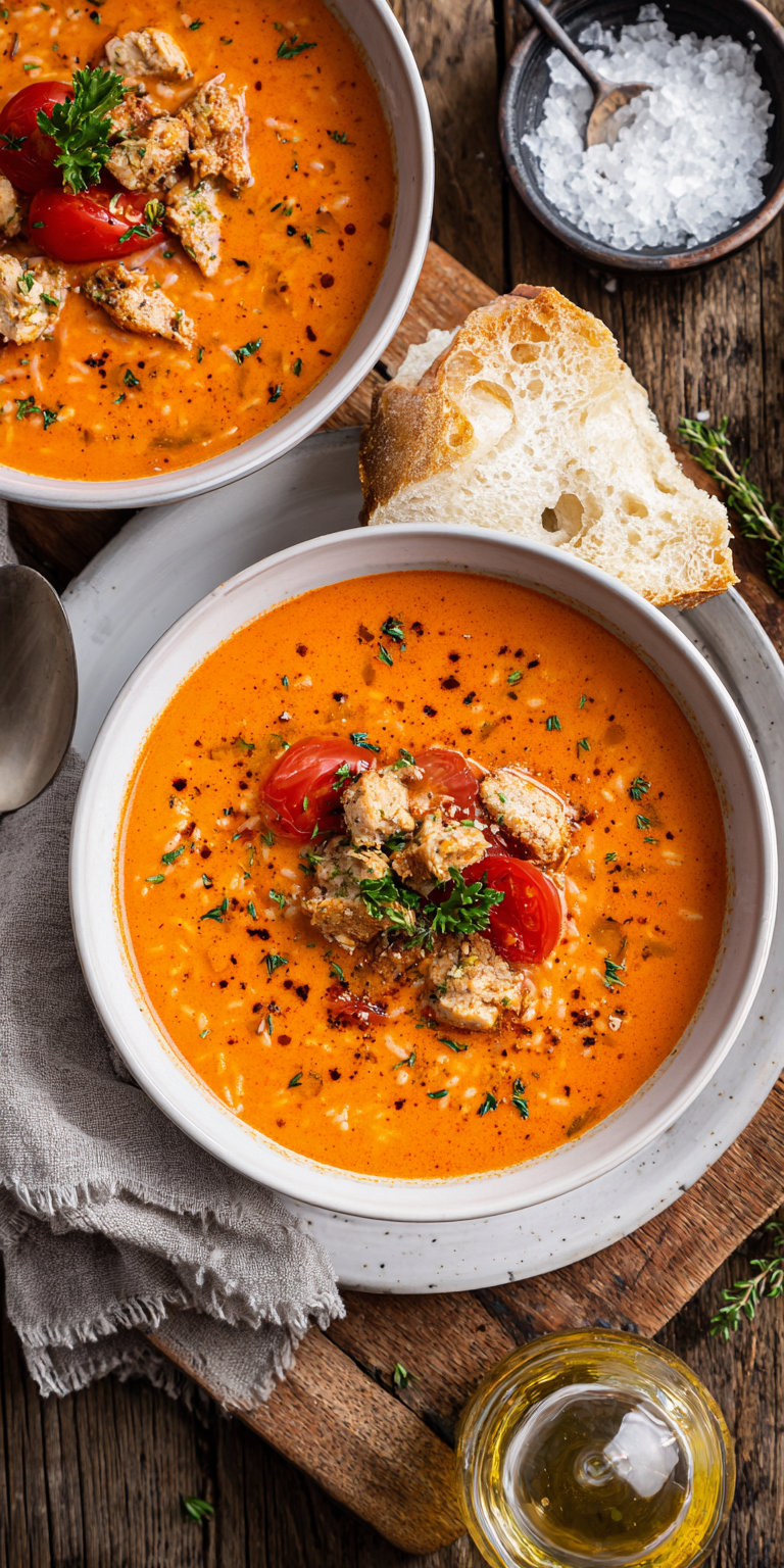 Ofengeröstete Tomaten-Paprika-Suppe | Cremig & Würzig