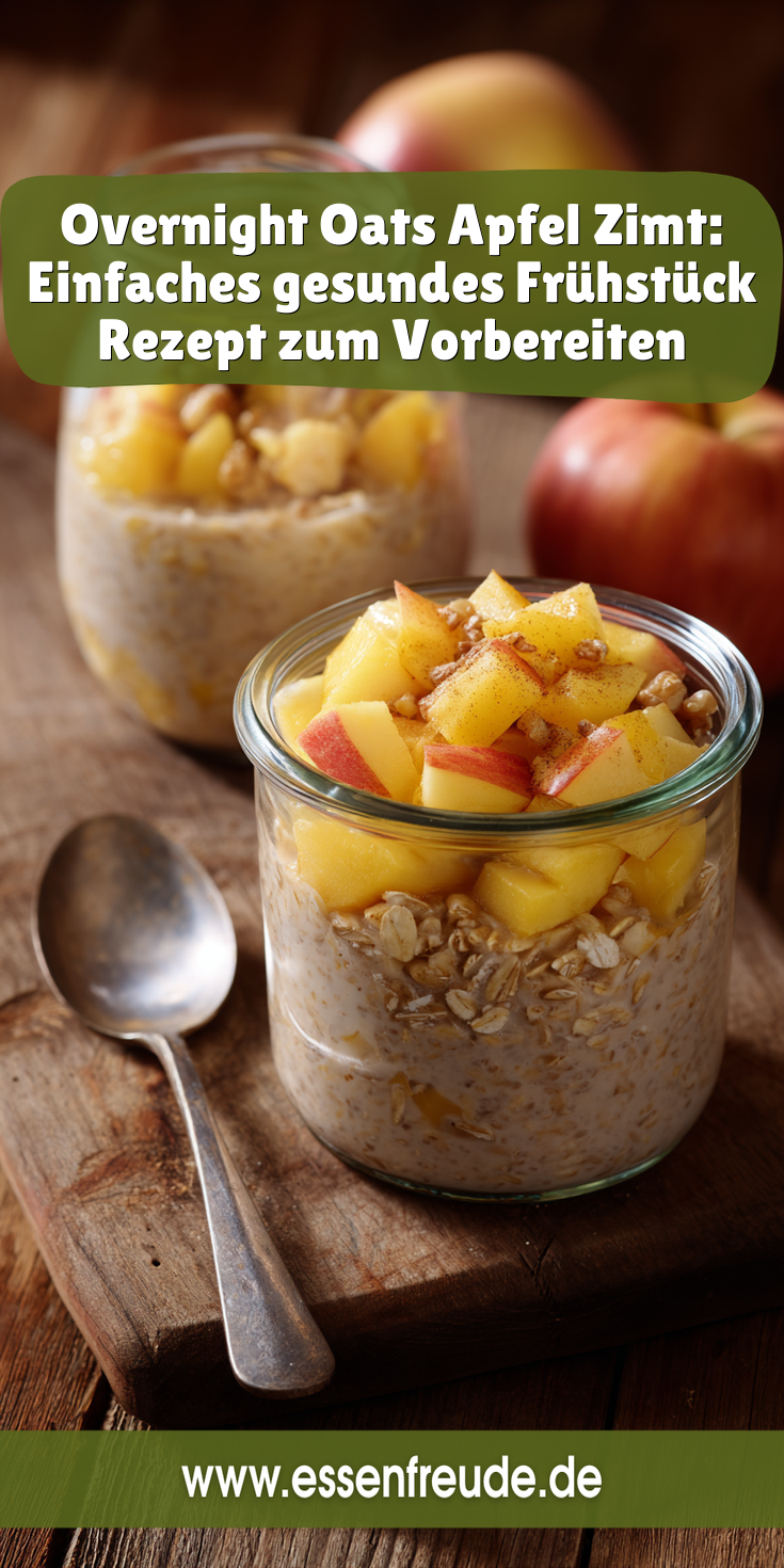 Overnight Oats mit Apfel-Zimt: Einfaches & gesundes Frühstück zum Vorbereiten!