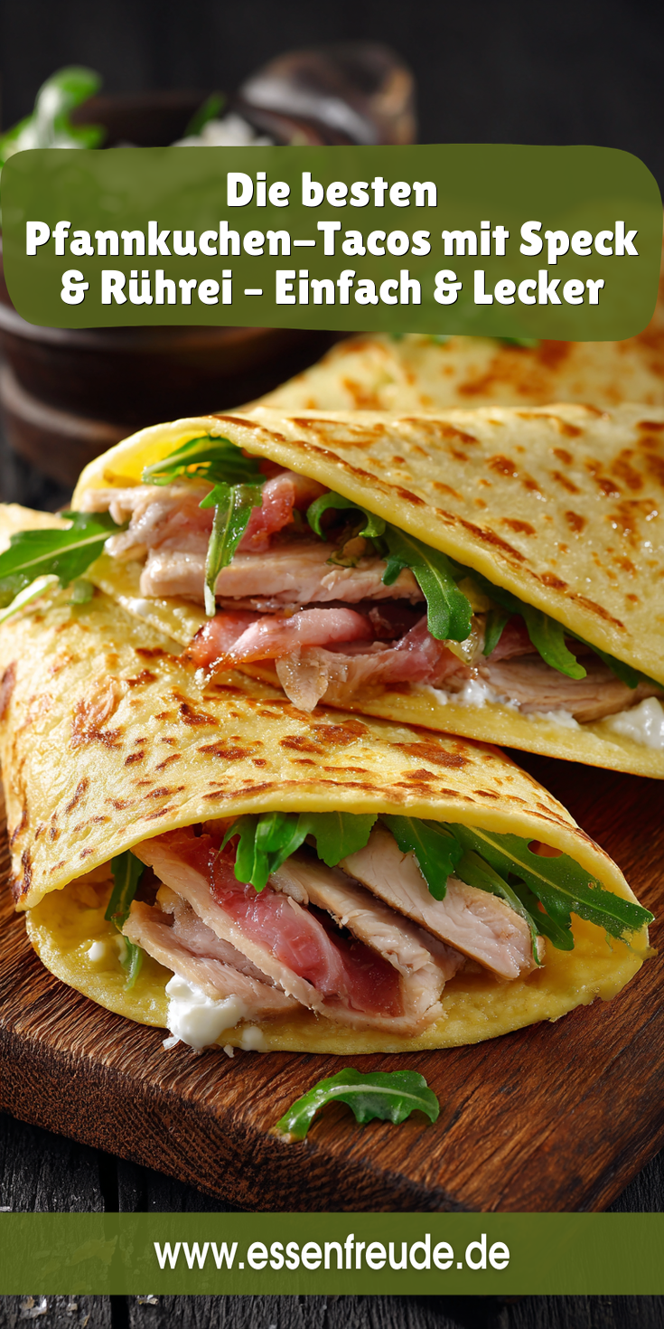Pfannkuchen-Tacos mit Speck & Rührei