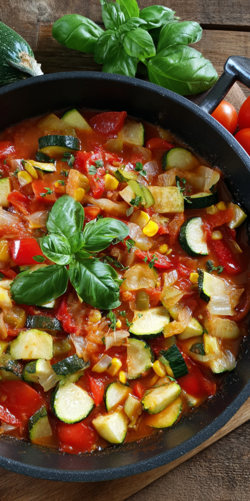 Vegetarische Pizzasuppe: Cremig & Gemüsereich in 30 Min!