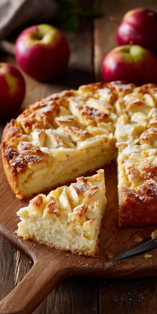 Versunkener Apfelkuchen mit Mandeln – Einfach unwiderstehlich!