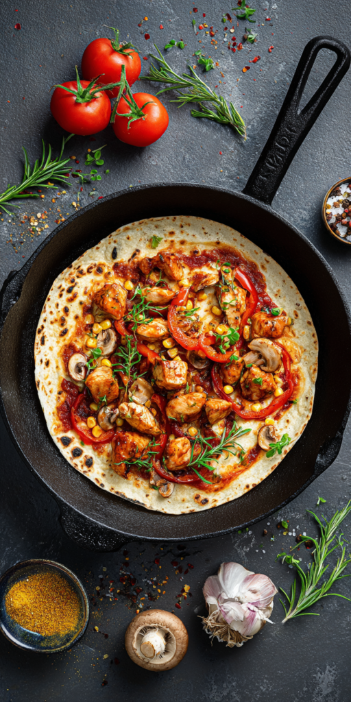 Wrap-Pizza aus der Pfanne: Schnell, knusprig & unwiderstehlich!