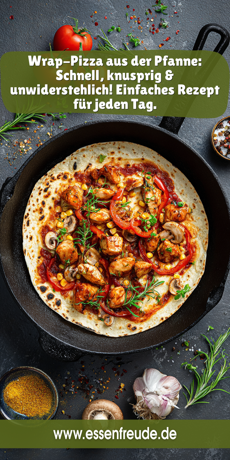 Wrap-Pizza aus der Pfanne: Schnell, knusprig & unwiderstehlich!