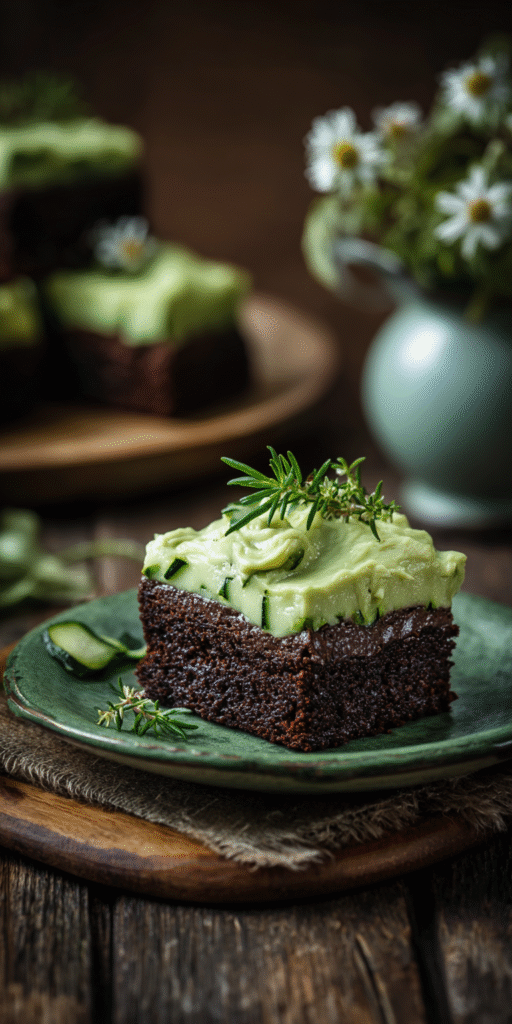 Zucchini-Brownie-Kuchen mit Avocado-Frosting