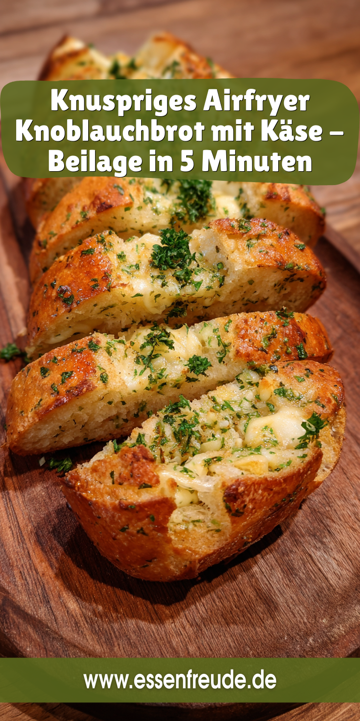 Airfryer Knoblauchbrot mit Käse | Beilage in 5 Minuten 2026