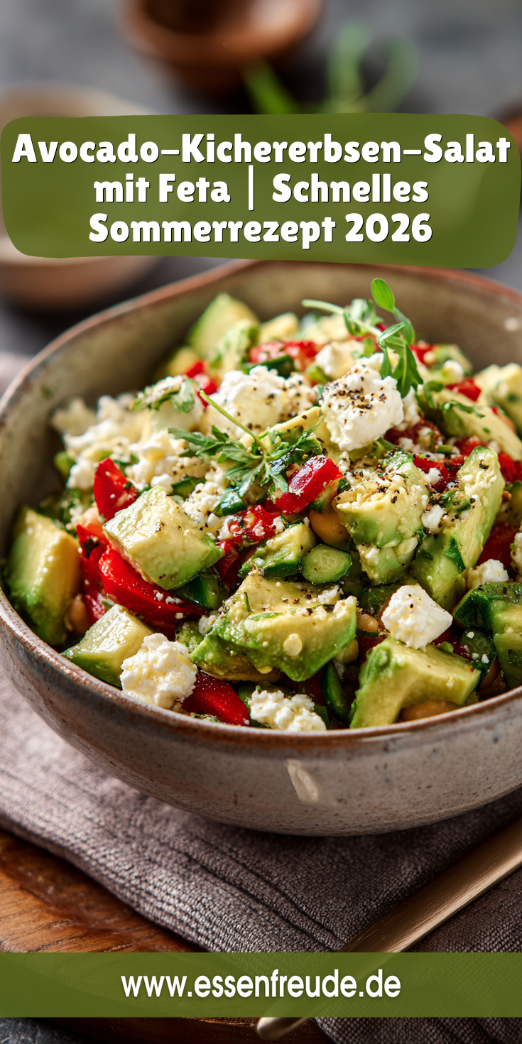 Avocado-Kichererbsen-Salat mit Feta | Schnelle Salate 2026