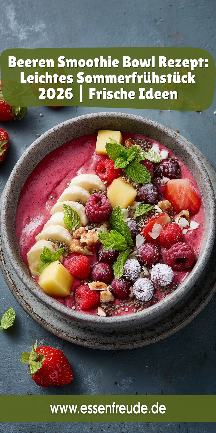 Beeren Smoothie Bowl: Das leichte Sommer-Rezept | Frische Frühstücksideen 2026