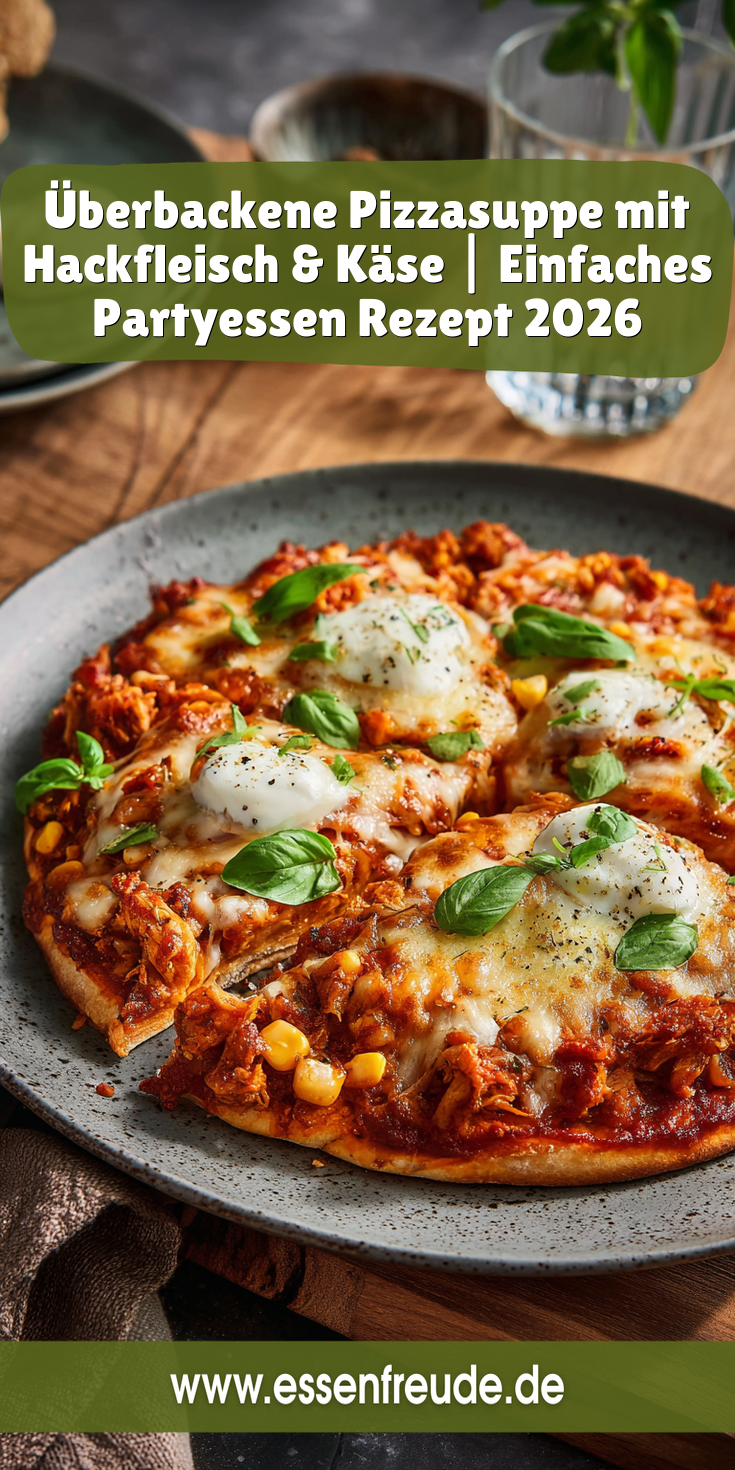 Überbackene Pizzasuppe mit Hackfleisch & Käse | Party Hit 2026