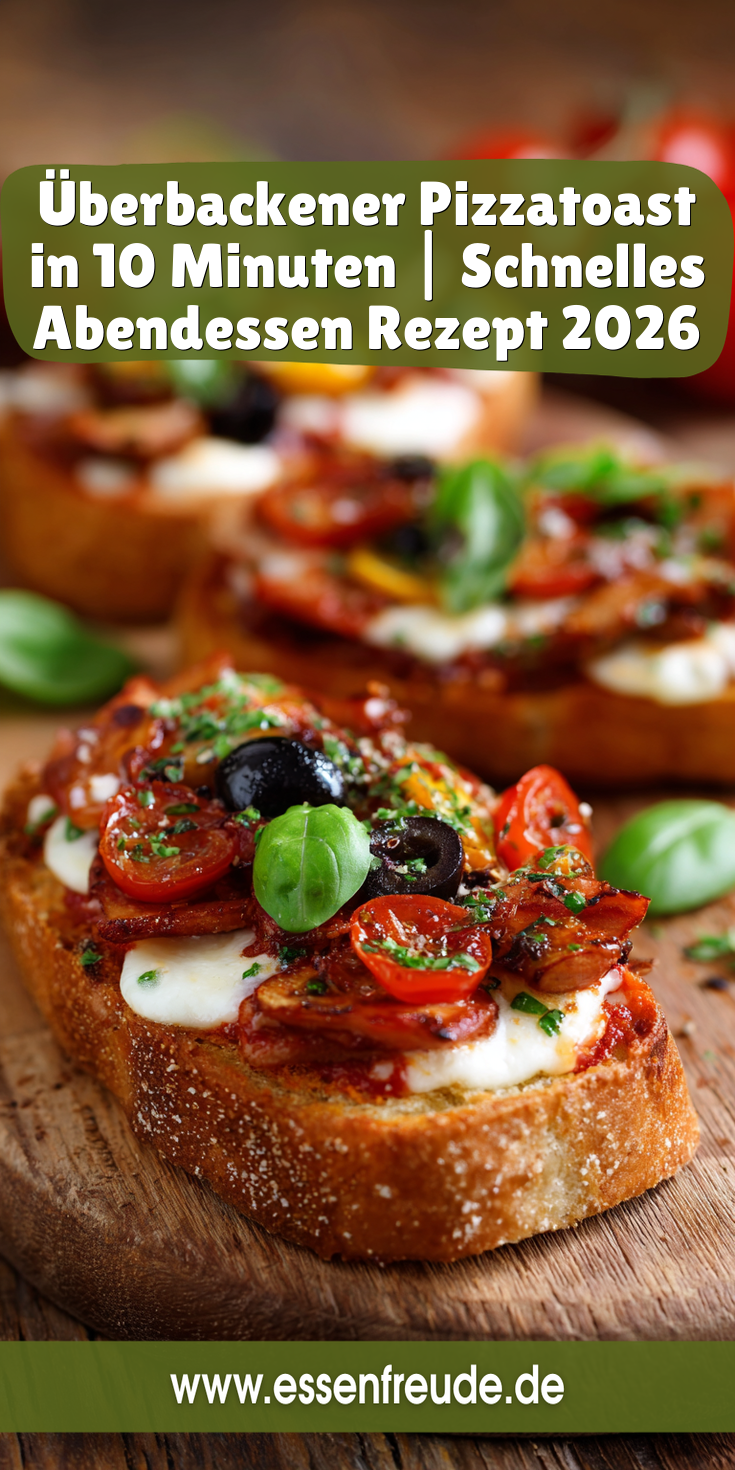 Überbackener Pizzatoast in 10 Minuten | Schnelles Abendessen 2026