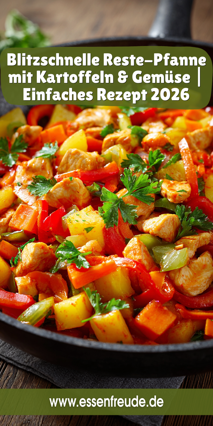 Blitzschnelle Kartoffel-Gemüse-Pfanne | Reste verwerten 2026