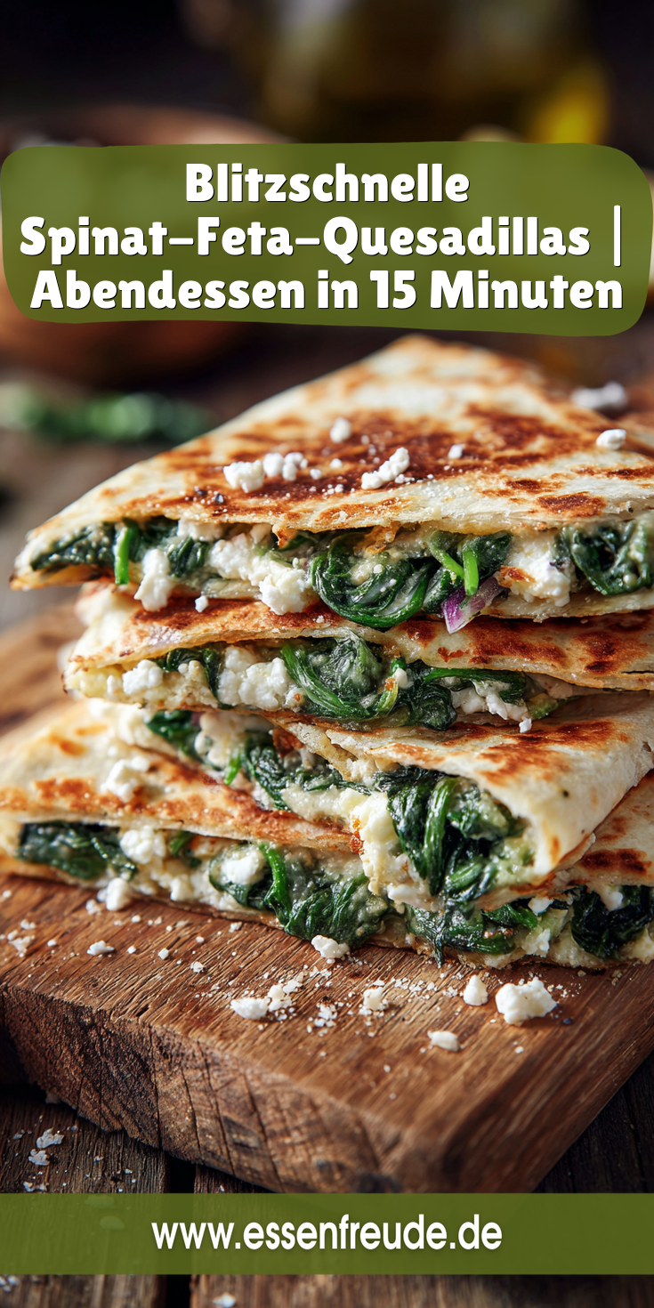 Blitzschnelle Spinat-Feta-Quesadillas | Abendessen in 15 Min 2026