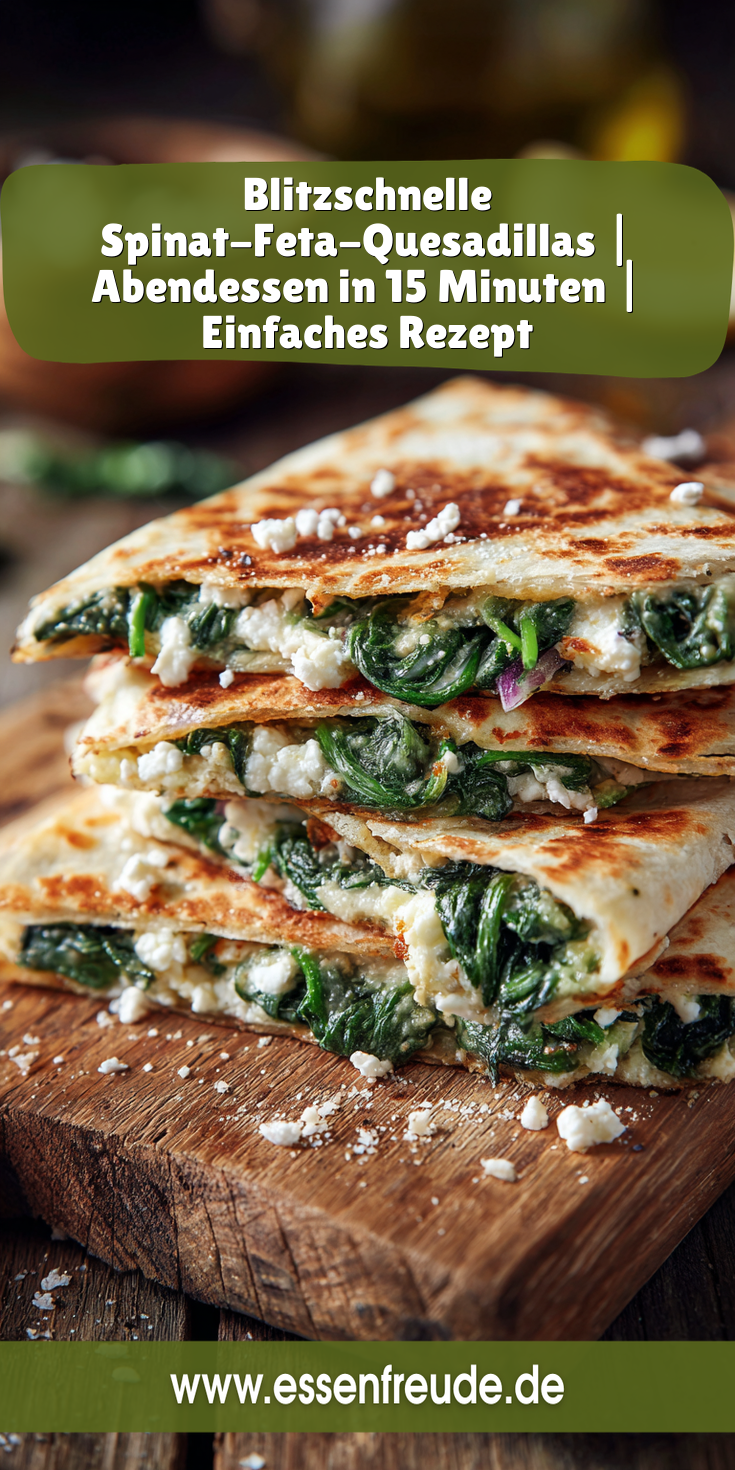 Blitzschnelle Spinat-Feta-Quesadillas | Abendessen in 15 Min 2026