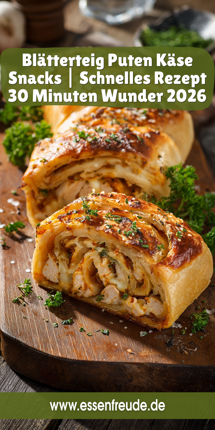 Blätterteig-Puten-Käse-Snacks | 30-Minuten-Wunder 2026