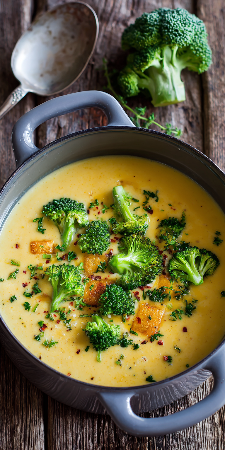 Cremige Brokkoli-Suppe mit Cheddar & Kartoffeln | Vegetarisch 2026