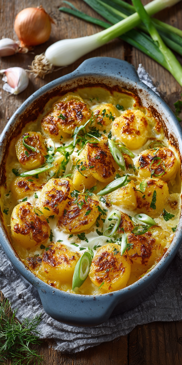 Cremige Knoblauchkartoffeln vom Blech | Einfache Beilagen 2026