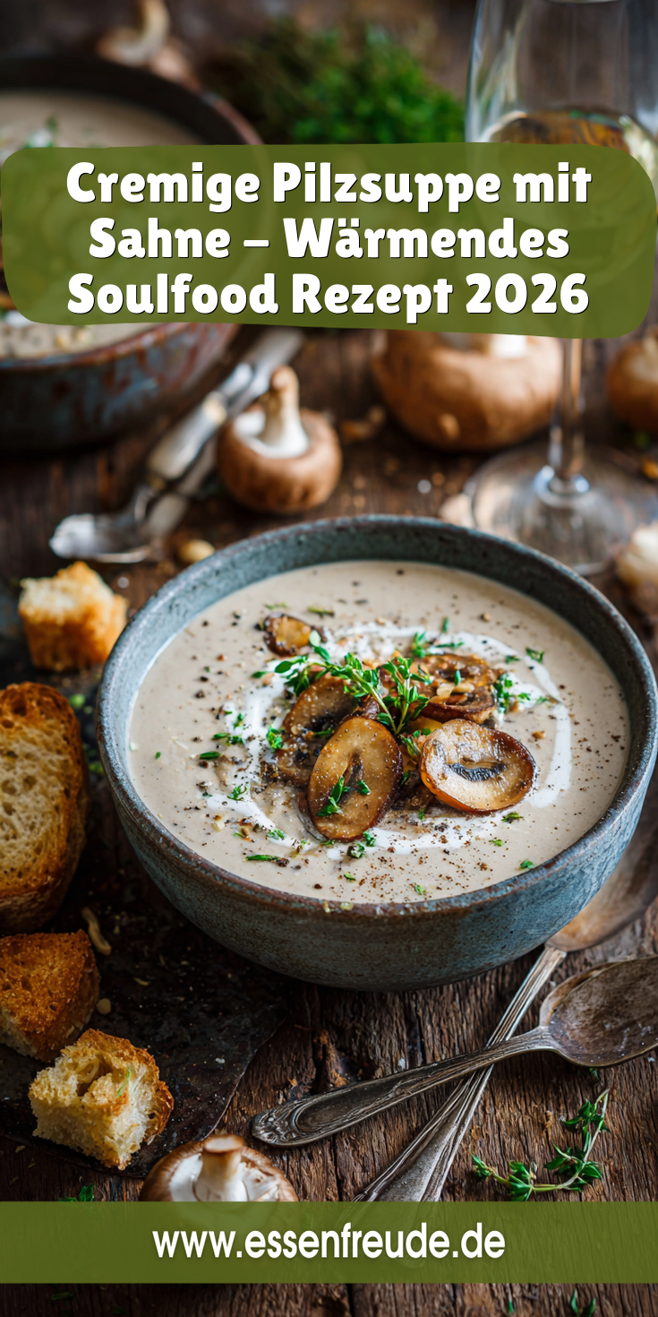 Cremige Pilzsuppe mit Sahne: Wärmend & Aromatisch | Soulfood 2026