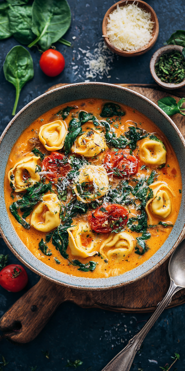 Cremige Tortellini-Suppe mit Spinat & Tomaten | Familien Hit 2026