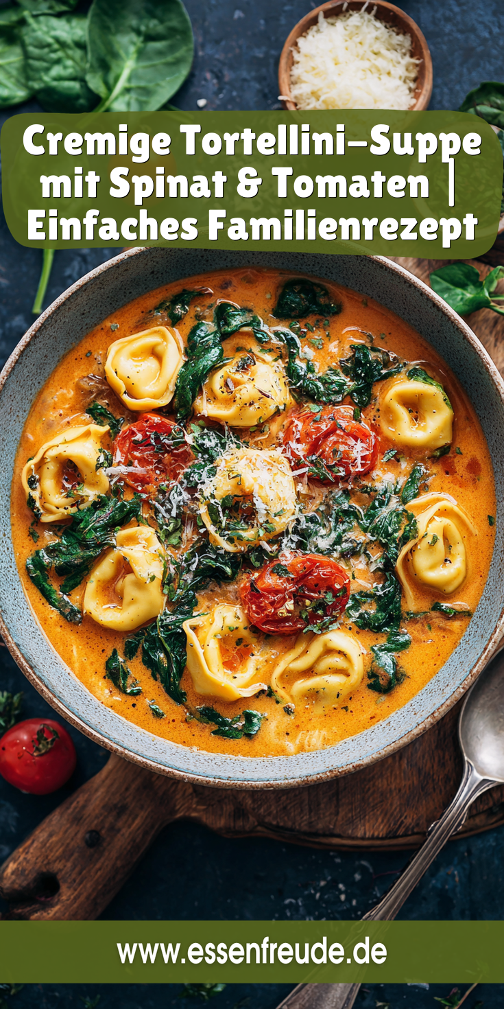 Cremige Tortellini-Suppe mit Spinat & Tomaten | Familien Hit 2026