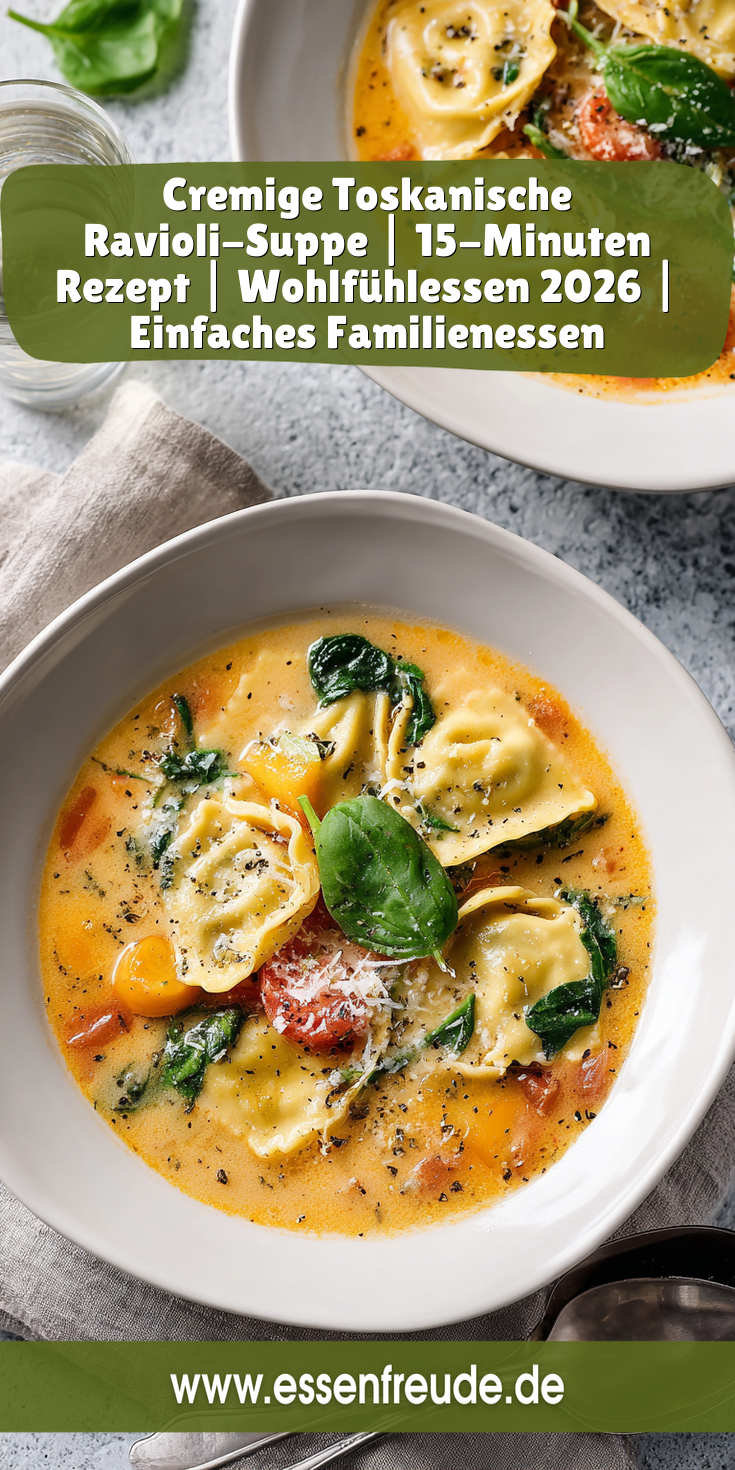 Cremige Toskanische Ravioli-Suppe | 15-Minuten Wohlfühlessen 2026
