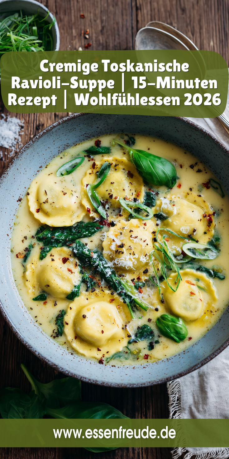 Cremige Toskanische Ravioli-Suppe | 15-Minuten Wohlfühlessen 2026
