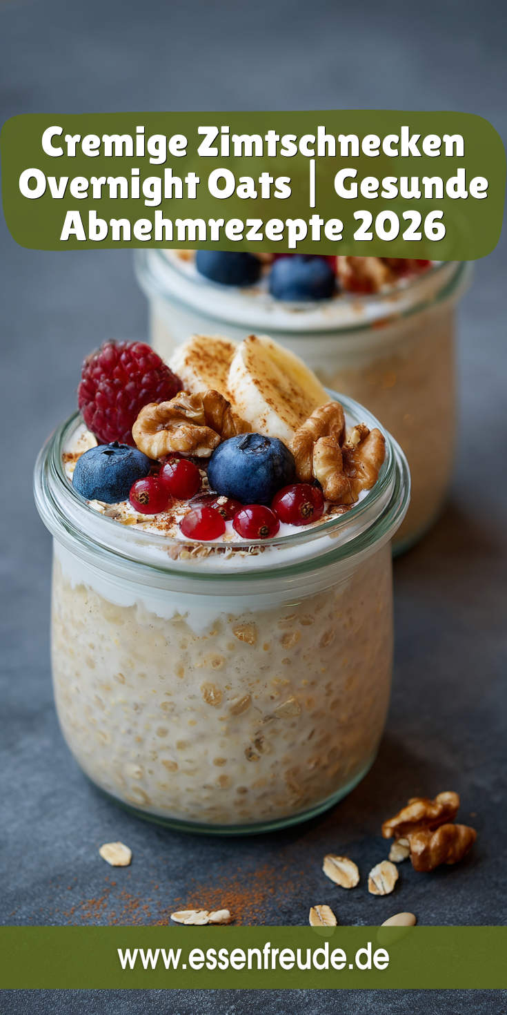 Cremige Zimtschnecken Overnight Oats | Frühstück zum Abnehmen 2026