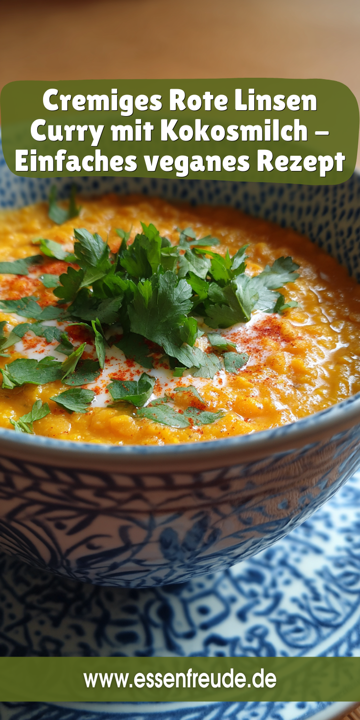 Cremiges Rote Linsen Curry mit Kokosmilch | Vegane Wohlfühlgerichte 2026