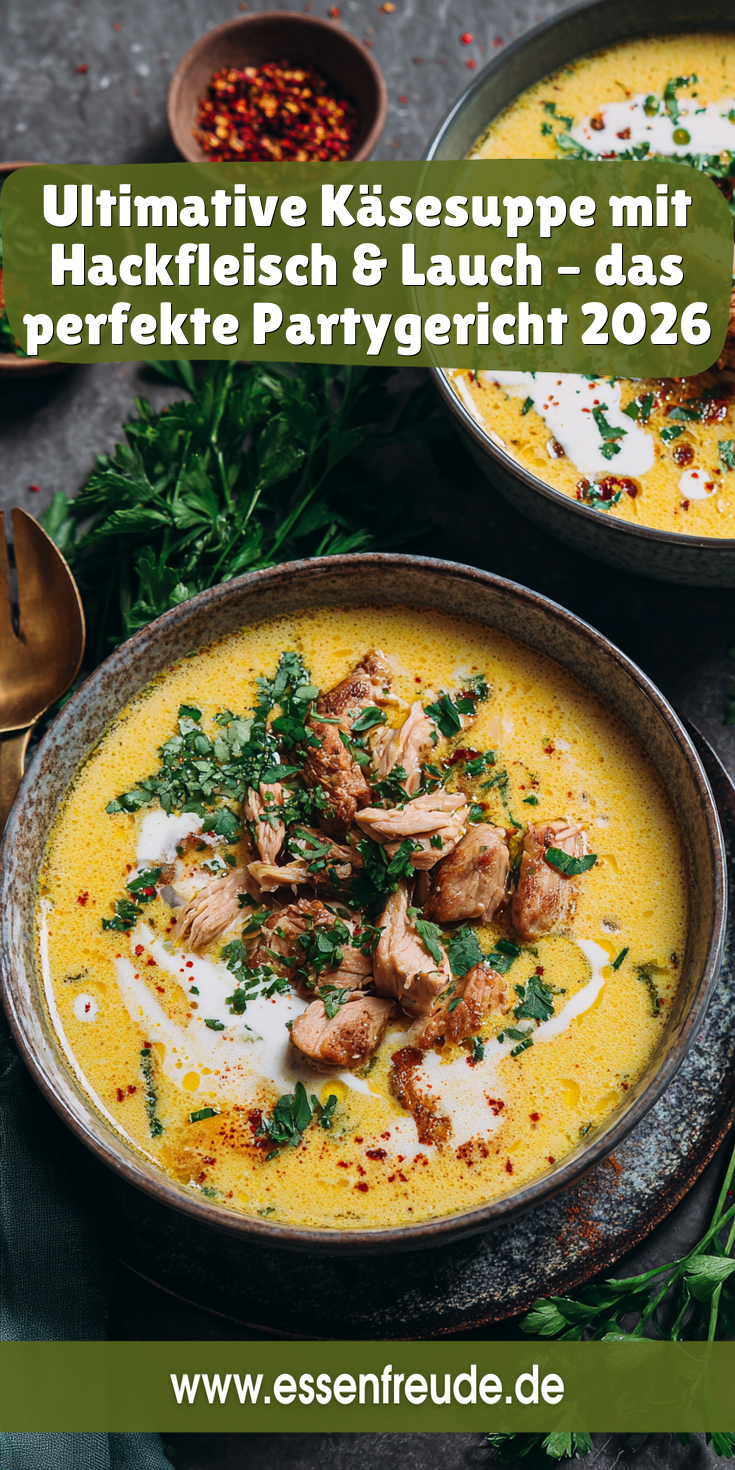 Die ultimative Käsesuppe mit Hackfleisch & Lauch | Party Rezepte 2026