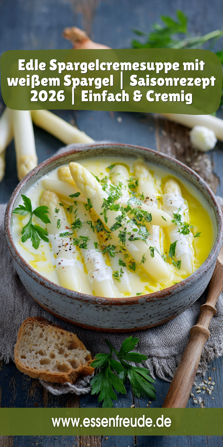 Edle Spargelcremesuppe (Weißer Spargel) | Saison 2026