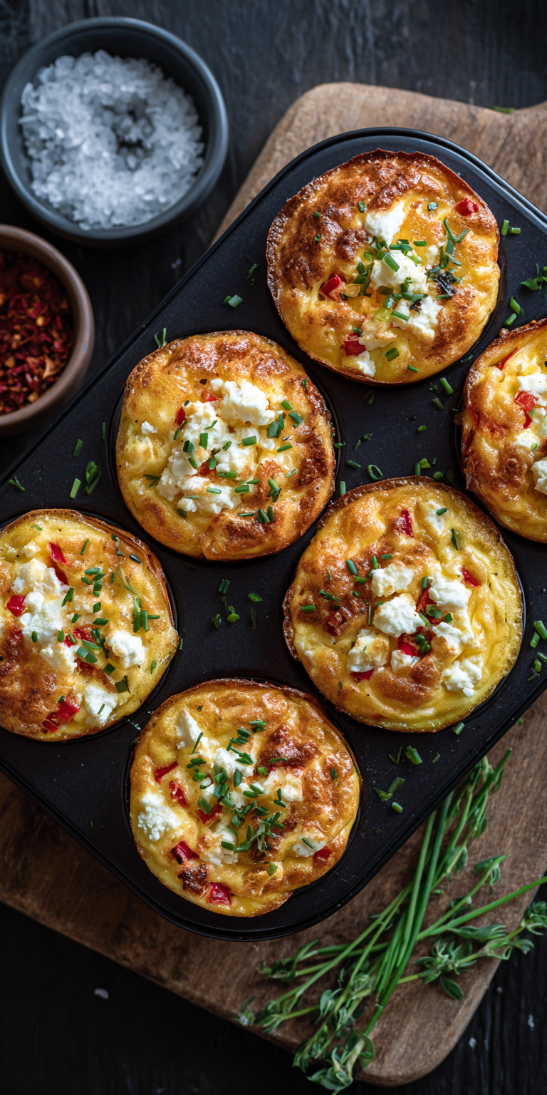 Eier-Muffins mit Paprika & Feta | Meal Prep Frühstück 2026