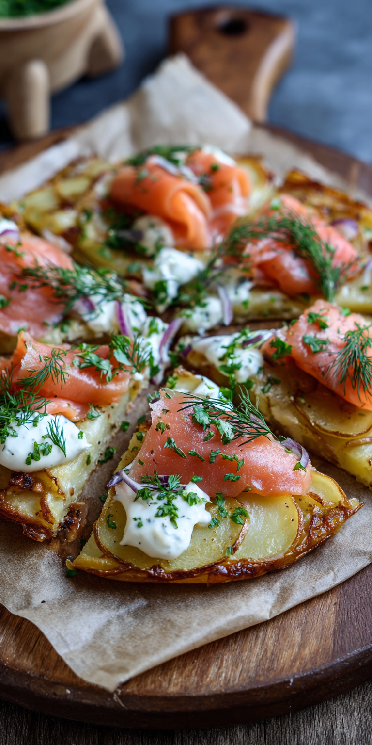 Einfache Kartoffelpizza mit Räucherlachs | Glutenfrei & Lecker 2026