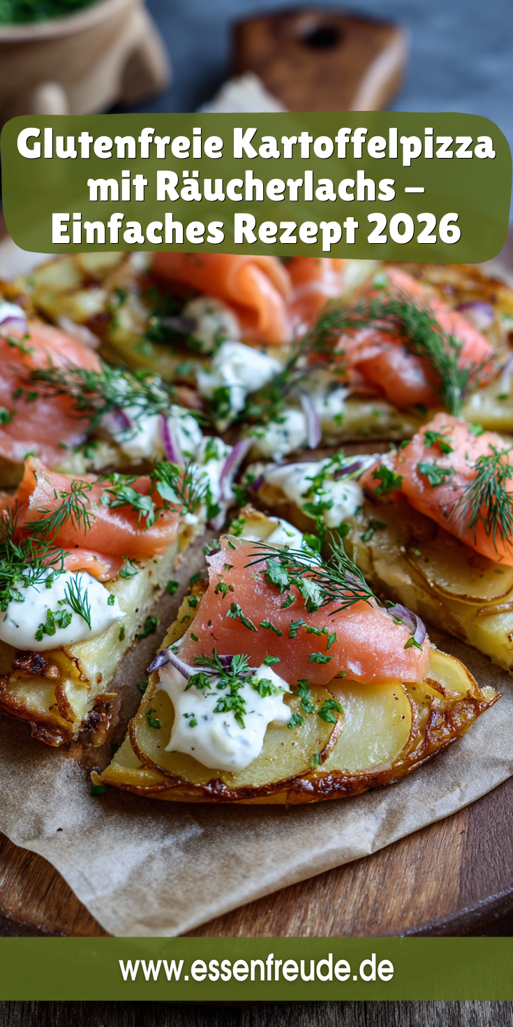 Einfache Kartoffelpizza mit Räucherlachs | Glutenfrei & Lecker 2026