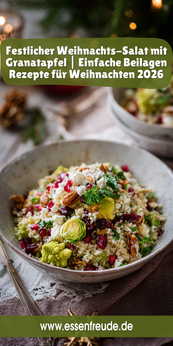 Festlicher Weihnachts-Salat mit Granatapfel | Beilagen zum Fest 2026
