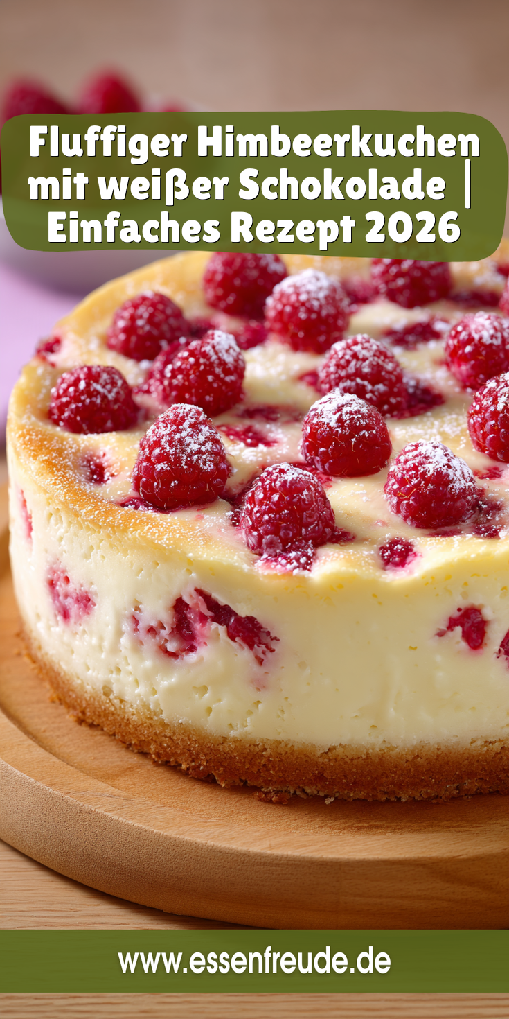 Fluffiger Himbeerkuchen mit weißer Schokolade | Backen 2026